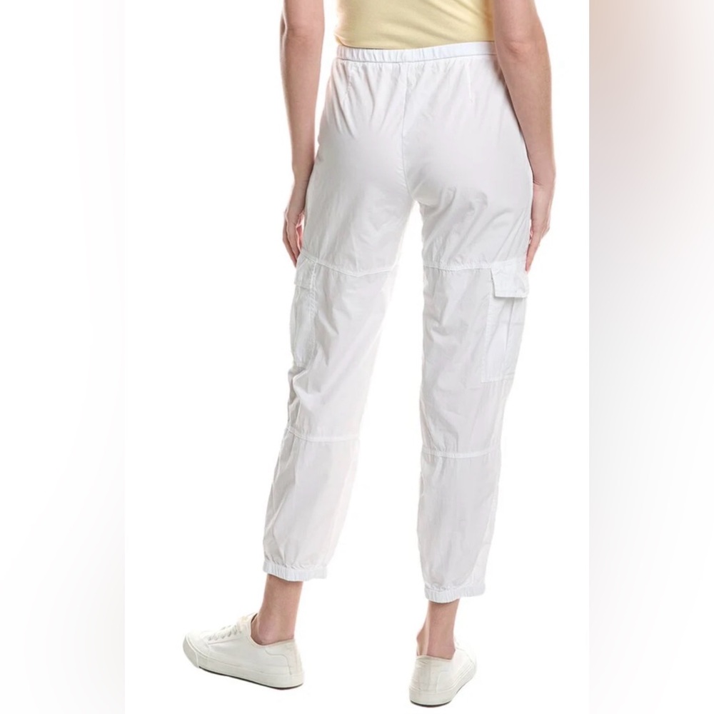 James Perse Women’s Poplin Cargo White Pant with Front & Cargo Pockets In Small - Picture 2 of 8